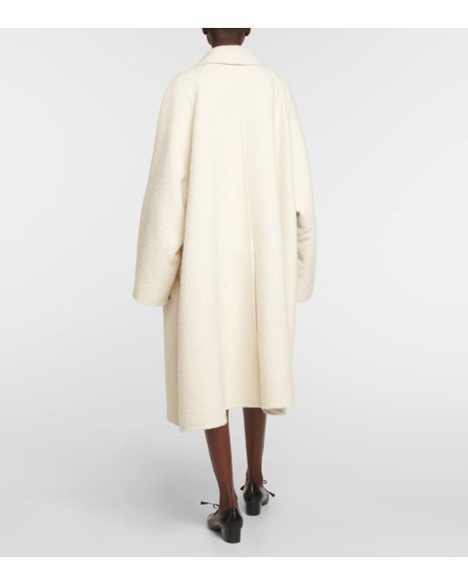 The Row Natural Garth Oversized Cashmere And Silk Coat