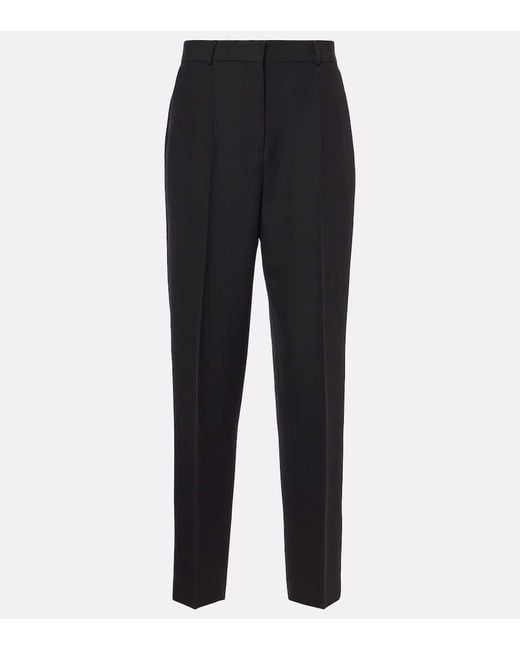 Pantaloni Regular A Vita Bassa di Totême  in Black