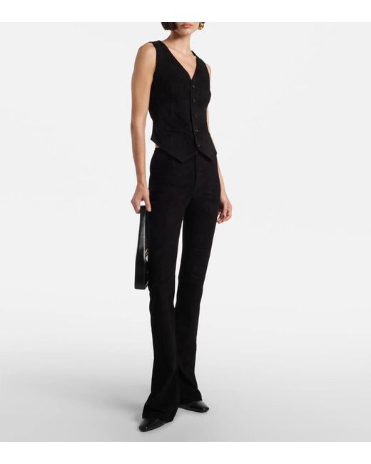 Stouls Black Kam 24 Suede Flared Pants