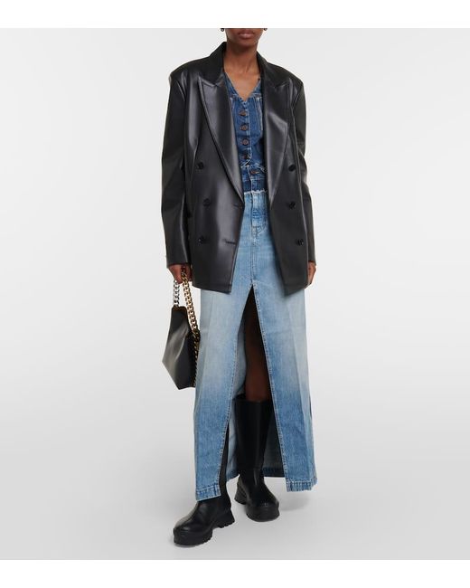 Stella McCartney Blue Denim Maxi Skirt