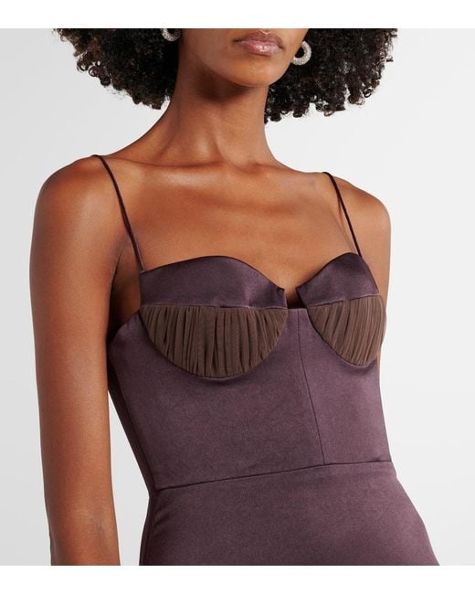 Alex Perry Purple Robe Aus Satin