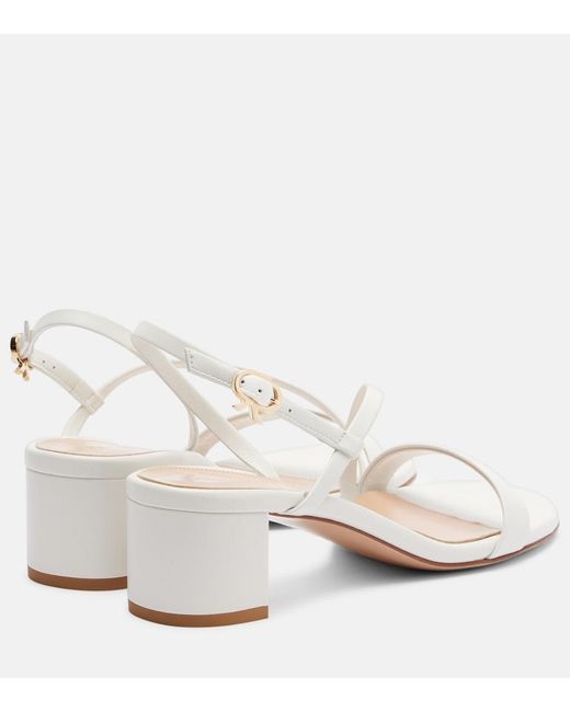 Gianvito Rossi White Betsey 45 Leather Sandals