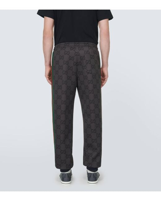 Pantalon De Jogging À Motif GG Jumbo Avec Bande Web Gucci pour homme en coloris Gray