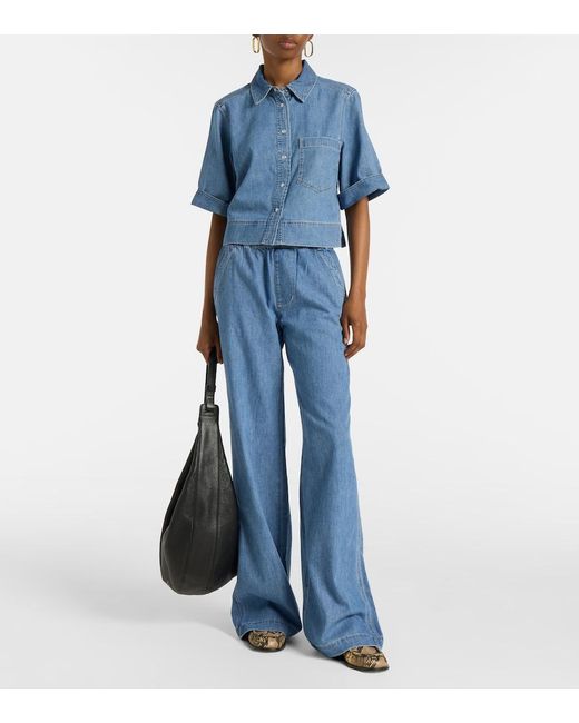 Veronica Beard Blue Spruce Denim Shirt