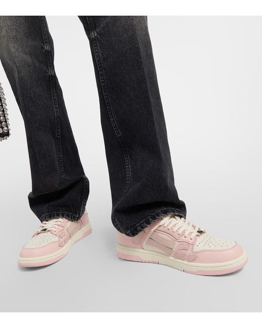 Zapatillas Skel Top de piel Amiri de color Pink