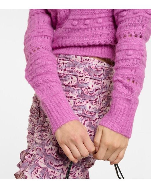 Isabel Marant Pink Adler Alpaca Wool-Blend Sweater