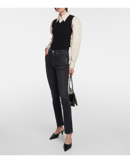 Citizens of Humanity Blue Jolene High-Rise Slim Jeans