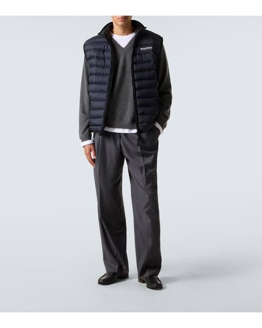 Jersey De Cachemir A Capas Miu Miu de hombre de color Gray