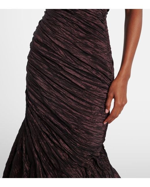 Robe Longue A Encolure Bardot Marmar Halim en coloris Black