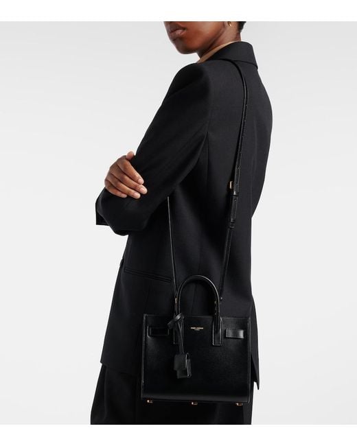 Tote Sac De Jour Baby De Piel Saint Laurent de color Black