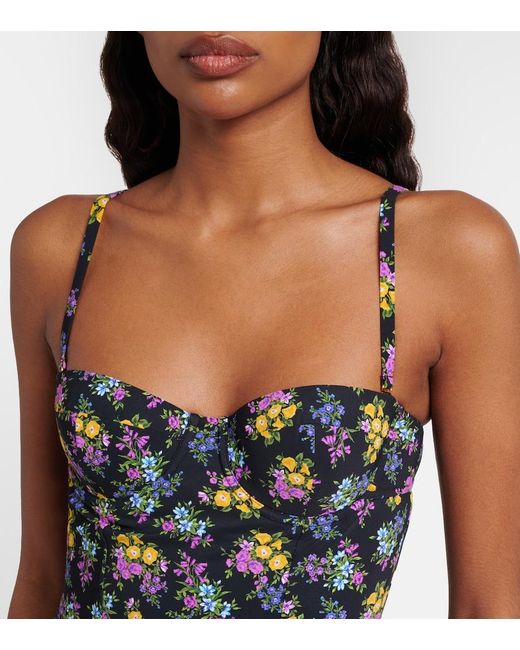 Dolce & Gabbana Black Floral Swimsuit