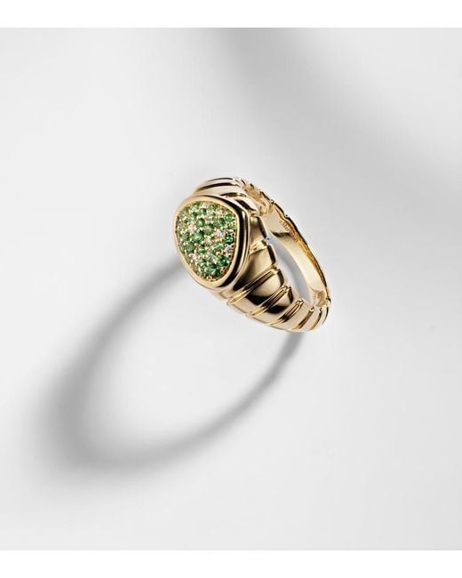 Marina B White Timo 18Kt Ring With Tsavorites And Diamonds