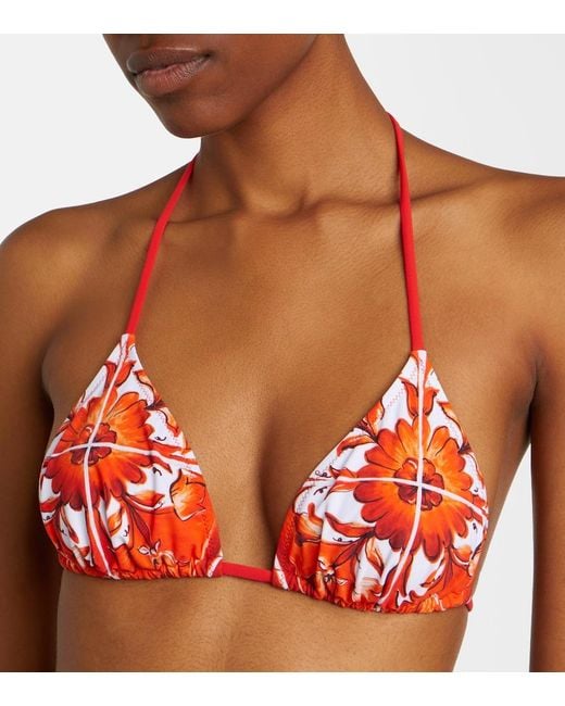 Dolce & Gabbana Red Majolica Bikini