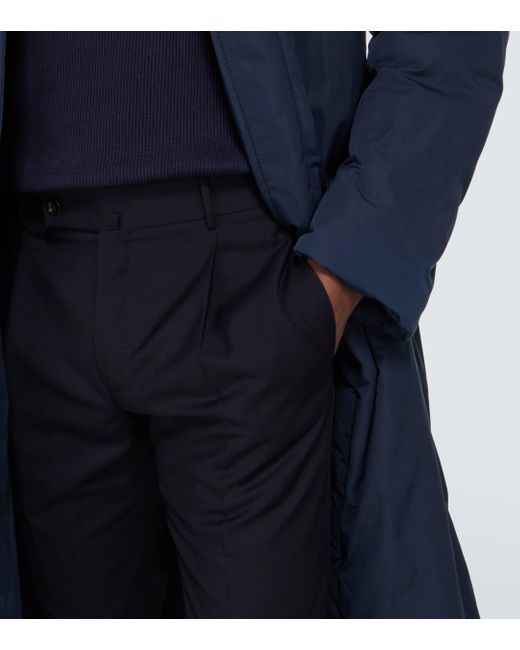 Pantalon slim en laine vierge Incotex pour homme en coloris Blue
