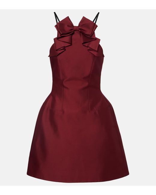 embellished mini dress in black SHUSHU TONG SS25 DOUBLE-BODICE BOW SLING DRESS / BLK main image 1