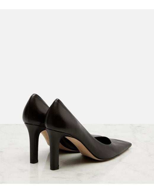 The Row Black Carla 80 Leather Pumps