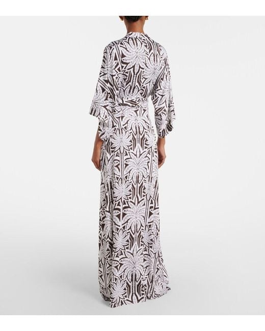 Melissa Odabash White Eloise Printed Maxi Dress