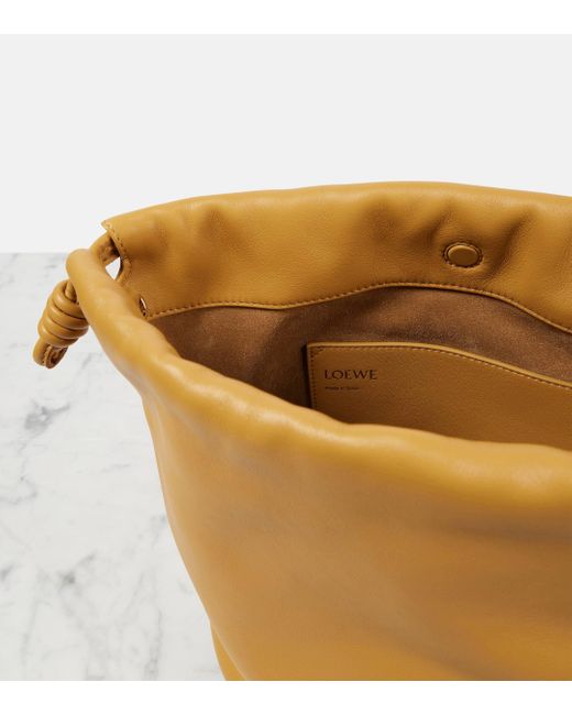 Loewe Metallic Flamenco Small Leather Bucket Bag