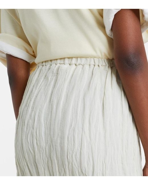 Rohe Natural Cotton-Blend Midi Skirt