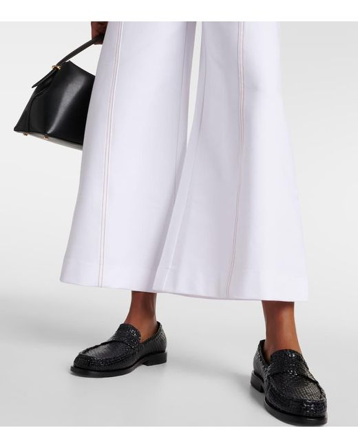 Max Mara White Leisure Cotton-blend Jersey Culottes