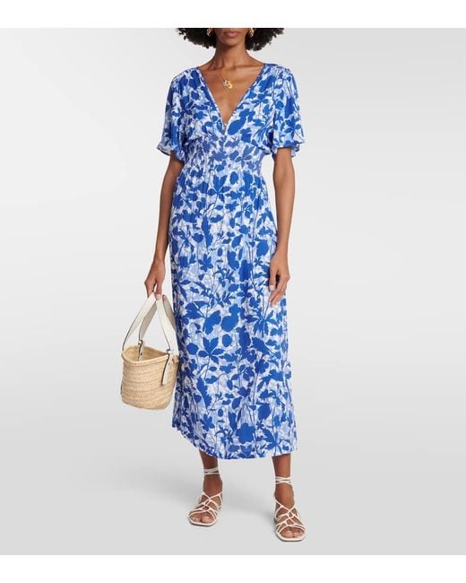 Vestido Midi Tuscany Floral Heidi Klein de color Blue