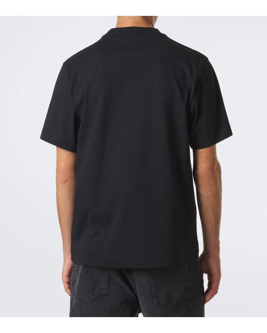Burberry Black Ekd Cotton Jersey T-Shirt for men