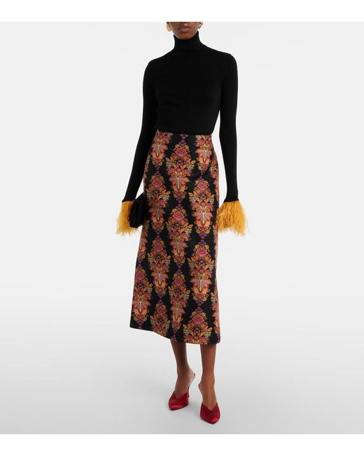 LaDoubleJ Black High Kick Cashmere And Silk Turtleneck Sweater