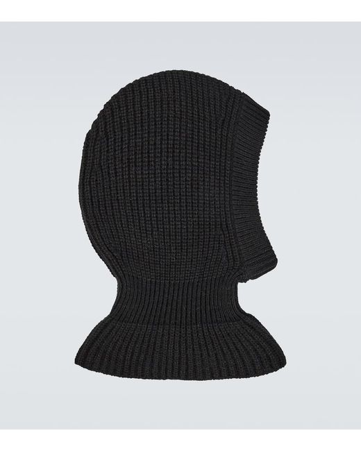 Lemaire Black Ribbed-knit Hood for men