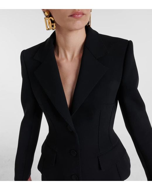 Blazer Dolce in misto lana di Dolce & Gabbana in Black