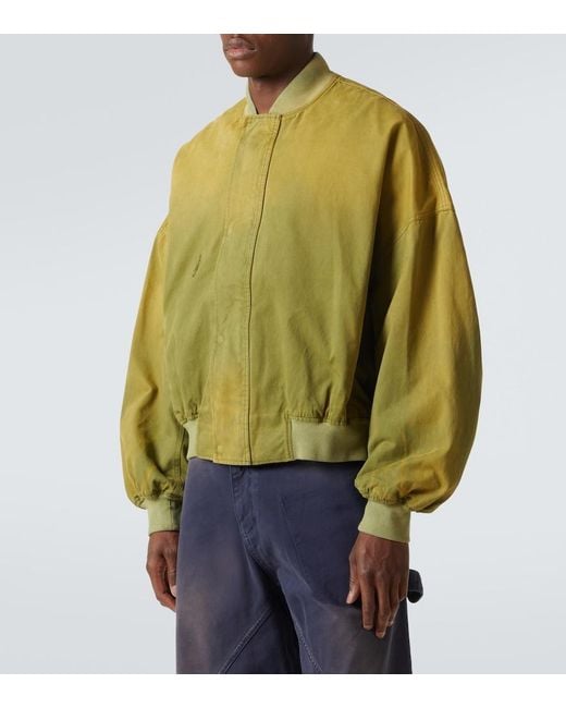 J.W. Anderson Green Cotton Bomber Jacket for men