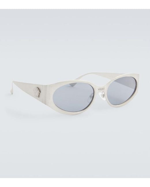 Versace Blue Medusa Oval Sunglasses for men