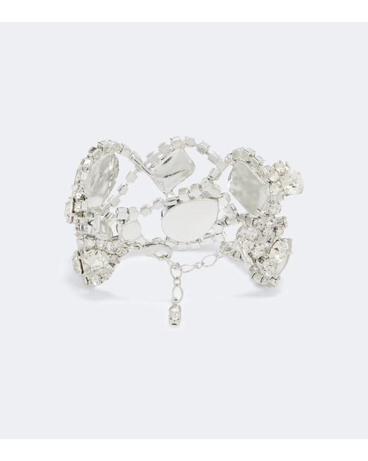 Magda Butrym White Crystal-Embellished Bracelet