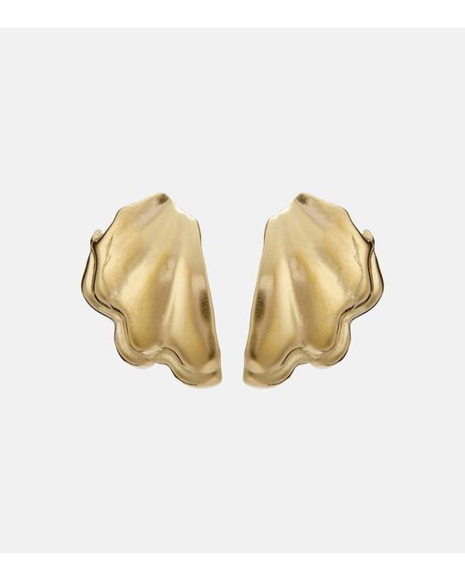 YSSO Metallic Ocean 24Kt-Plated Earrings