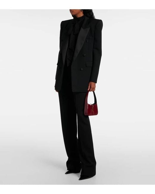 Saint Laurent Red Mini Patent Leather Top-Handle Bag