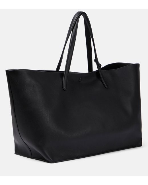 The Row Black Idaho Xl Leather Tote Bag