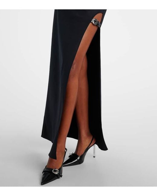 Coperni Black Garter Cotton-Blend Jersey Maxi Dress