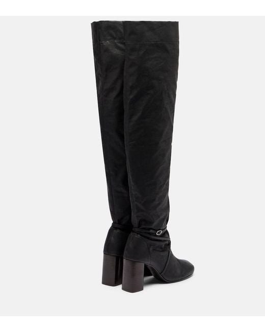 Lemaire Black Anatomic 80 Over-The-Knee Boots