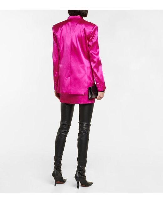 FRAME Pink Satin Blazer