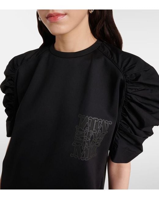 Camiseta Mantide De Jersey Con Logo Max Mara de color Black