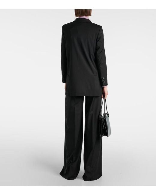 Max Mara Black Nebbie Virgin Wool Blazer
