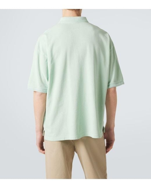 Visvim Blue Mondo Weller Cotton Pique Polo Shirt for men