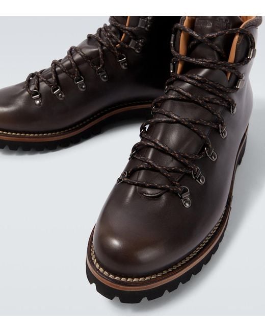Church's Black Poulton Leather Lace-Up Boots for men