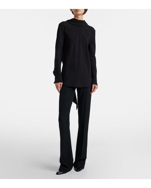 The Row Blue Evo Draped Top