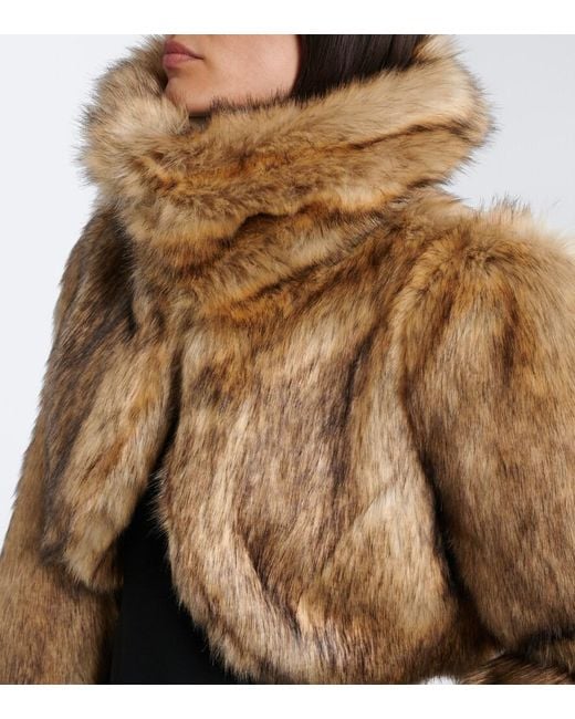 David Koma Natural Cropped Turtleneck Jacket