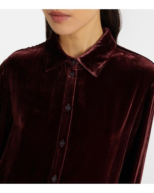 Asceno Black London Velvet Shirt