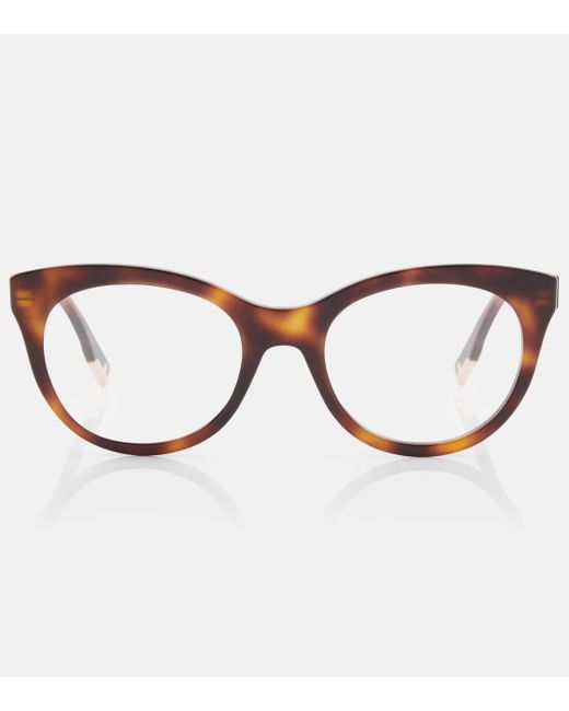 Fendi Brown Way Oval Glasses