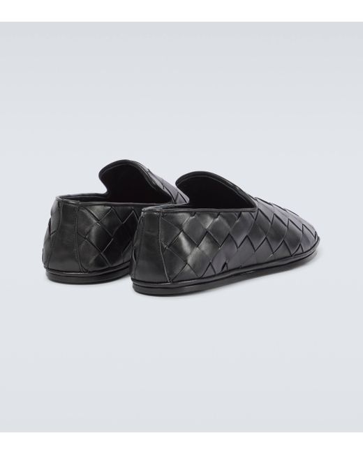 Bottega Veneta Black Sunday Leather Slipper for men