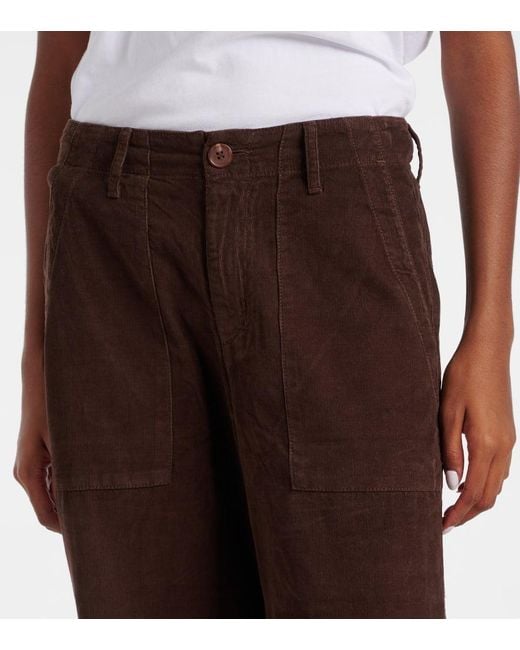 Pantalon Ample Vera En Velours Cotele Velvet en coloris Brown