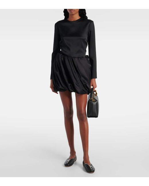 J.W. Anderson Black Minirock Aus Satin