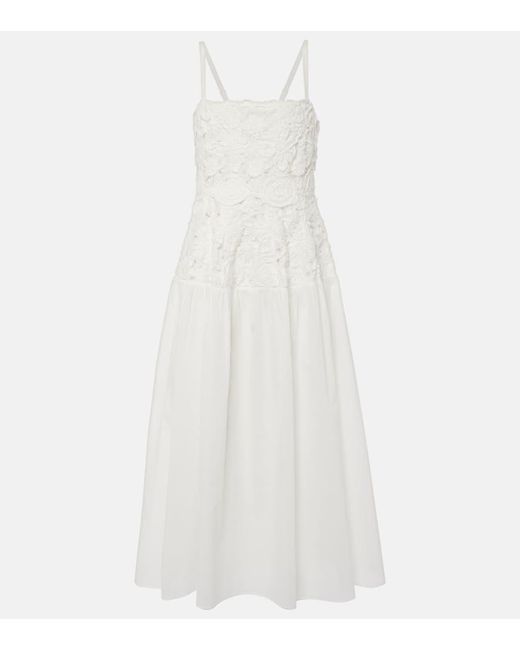 Jonathan Simkhai White Veronica Cotton Midi Dress